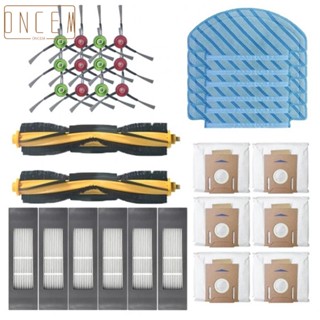 【ONCEMOREAGAIN】Roller Side Brush Filter Mop Cloth Kit For ECOVACS T9 AIVI Vacuum Cleaner