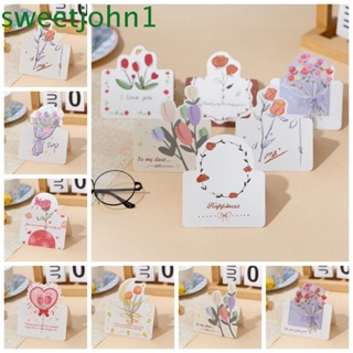 Sweetjohn การ์ดอวยพรเปล่า ลาย Thank You สวยหรู สําหรับตกแต่งวันแม่ DIY 10 ชิ้น