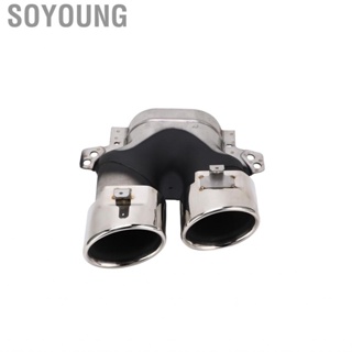 Soyoung Exhaust Tip Tail  Quad Tips Replacements Stainless Sliver Chrome Muffler  Car End Pipes Fit for AMG C43 W205 S205 C205 A205 Facelift 2019+