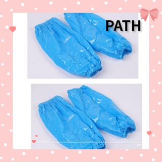 Path ปลอกแขน 2 คู่, ผ้าสีพื้น กันน้ํา ถุงมือกันแดด, สะดวกสบาย สีฟ้า มลพิษทางน้ํามัน ป้องกันมลพิษ งานสวน