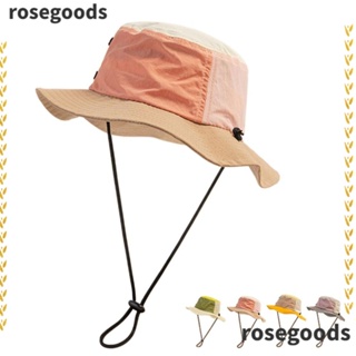 Rosegoods1 หมวกบักเก็ต ป้องกันรังสียูวี ระบายอากาศ แห้งเร็ว ขนาดใหญ่ เหมาะกับฤดูร้อน