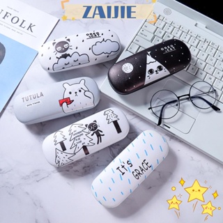 Zaijie24 เคสแว่นตากันแดด หนัง PU โลหะ น้ําหนักเบา ลายน่ารัก แฟชั่น สําหรับผู้ชาย