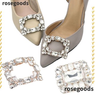 Rosegoods1 จี้หัวเข็มขัด รูปดอกไม้ สีทอง สําหรับตกแต่งรองเท้าส้นสูง 1 ชิ้น