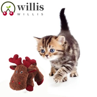 Willis ของเล่นเคี้ยว รูปกวาง คริสต์มาส แบบนิ่ม ทนต่อการกัด สําหรับสัตว์เลี้ยง สุนัข