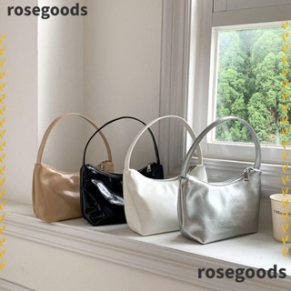 Rosegoods1 กระเป๋าสะพายไหล่ สะพายข้าง หนัง Pu สไตล์วินเทจ แฟชั่นสําหรับผู้หญิง