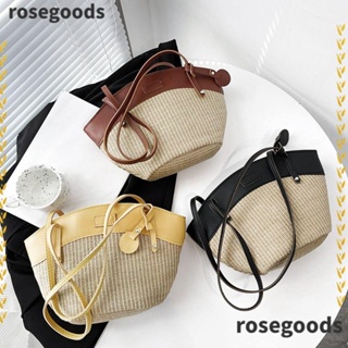 Rosegoods1 กระเป๋าสะพายไหล่ลําลอง ทรงโท้ท ความจุสูง สําหรับผู้หญิง