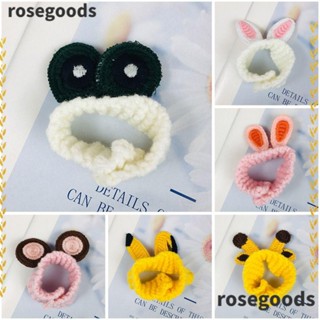 Rosegoods1 หมวกถัก ลายการ์ตูน หลากสี อุปกรณ์เสริม สําหรับตกแต่งบ้านตุ๊กตา