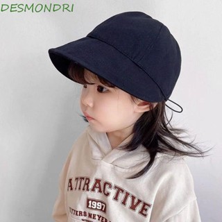 Desmondri หมวกเบสบอล ผ้าฝ้าย แบบนิ่ม สวมใส่สบาย เหมาะกับฤดูใบไม้ผลิ สีพื้น สําหรับเด็ก