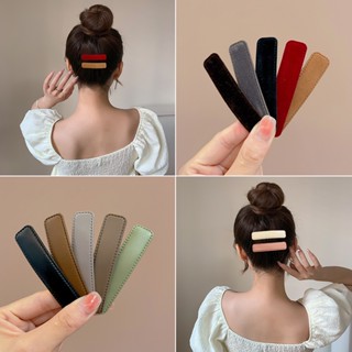 กิ๊บติดผม ผ้ากํามะหยี่ ทรงสี่เหลี่ยม สําหรับจัดแต่งทรงผม