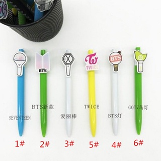 1 Pc BTS/GOT7/SEVENTEEN 17/EXO/TWICE KPOP Black Gel Pen Clearance sale