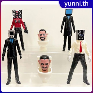 6/8pcs Skibidi Toilet Action Figure Toilet Man Monitor Cameraman Figurine Desk Decor Collection เด็กวันเกิดของขวัญของเล่น Yunni