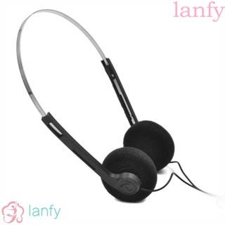 Lanfy หูฟังแบบมีสาย 80s 90s 3.5 มม. แบบพกพา สไตล์วินเทจ เรโทร Mp3