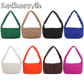 Redkeev™ กระเป๋าสะพายไหล่ ผ้าไนล่อน แต่งซิป สีพื้น สําหรับผู้หญิง