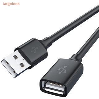 [largelook] สายเคเบิลต่อขยาย USB 2.0 ตัวผู้ เป็นตัวเมีย 1.5 ม. สําหรับ PC Smart TV ฮาร์ดดิสก์ รถยนต์