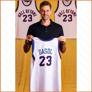 Fb 2023-2024 เสื้อกีฬาบาสเก็ตบอล ขนาดใหญ่ ลาย NBA Hall Of Fame Gasol สําหรับผู้ชาย และผู้หญิง