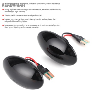 ALABAMAR 2PCS ควันสี LED ไฟเลี้ยวด้านข้างไฟเลี้ยวเหมาะสำหรับ Ford Fiesta MK5 การปรับเปลี่ยนรถ