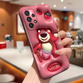 เคสโทรศัพท์มือถือแบบแข็ง กันกระแทก ลายการ์ตูนหมี สําหรับ Samsung A02 A02s A03 A03s A04 A11 A12 A13 A23 A20 A30