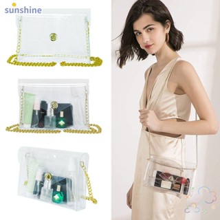 Ssunshine กระเป๋าสะพายไหล่ แบบใส อนุมัติสนามกีฬา สําหรับผู้หญิง