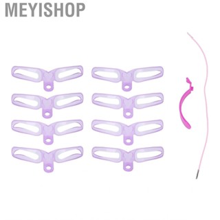 Meyishop 8pcs Eyebrow Stencil Reusable Template Three Dimensional LJ4