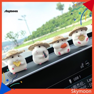 Skym* เครื่องประดับเรซิ่น รูปหนูแฮมสเตอร์น่ารัก ขนาดกะทัดรัด สําหรับตกแต่งภายในรถยนต์