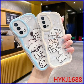 เคส Oppo A95 เคส Oppo A74 4G เคสโทรศัพท์มือถือซิลิโคน tpu ใส ลายการ์ตูน สีครีม สําหรับ NYW