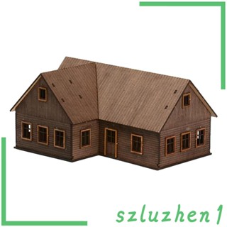 [Szluzhen1] ของเล่นตัวต่อ รูปบ้านทิวทัศน์ สเกล Oo 3D สไตล์ยุโรป 1/72 DIY สําหรับฉากโต๊ะทราย