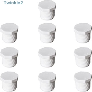 Twinkle ปลั๊กตัวผู้ PVC สีขาว 20 มม. 10 ชิ้น