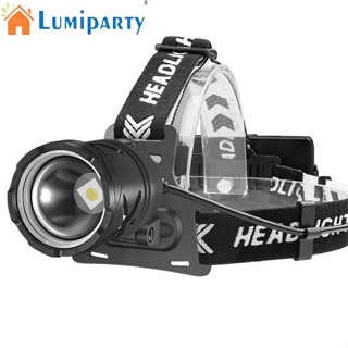 Lumiparty ไฟฉายสวมศีรษะ LED 70 ดวง 30W 3 โหมด สว่างมาก ชาร์จได้ สําหรับตั้งแคมป์กลางแจ้ง