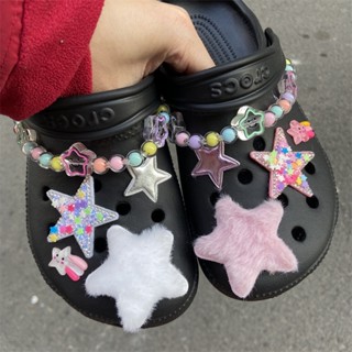 สร้างสรรค์ลุคเท่ๆ กับ Crocs Jibbitz 🎉 ให้คุณเปลี่ยนของคุณให้เหมือนใคร 🤩《star》crocs Jibbitz สติกเกอร์หัวเข็มขัด สําหรับตกแต่ง crocs