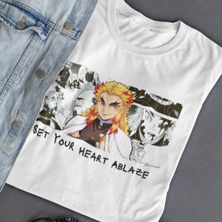 Demon Slayer Shirt - Rengokus Advice "Set Your Heart Ablaze" - ANIMO APPAREL_03