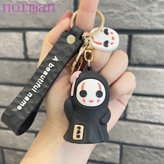 NORMAN Faceless Male Keychains Boys Girls Toys Doll Gifts Spirited Away Cartoon Key Holder Car Key Accessories Alloy Anime Keychains