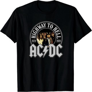 เสื้อยืดแขนสั้นเสื้อวง ACDC เสื้อยืดแฟชั่นวินเทจ90 เสื้อวงร็อค ACDC ผ้าฝ้ายแท้ เสื้อยืดคอกลมผ้าฝ้าย  พร้อมส่งS-5XL