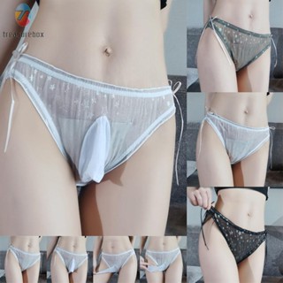 【TRSBX】Briefs Thong Underwear Mesh Panties See-through Underpants Lingerie New