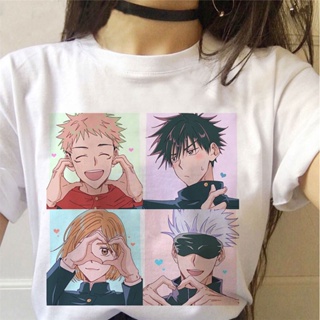 Jujutsu Kaisen Kawaii Graphic Tees Women Kawaii Summer Tops Cartoon T Shirt Harajuku Hot Japanese Anime Ulzzang T-s_03