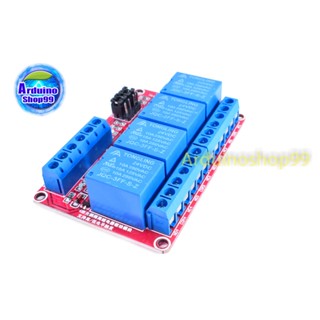 Relay 24v 4 Channel 10A 250V แบบ Active High/Low