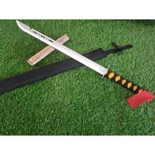 มีดพับ SAMURAI 70 cm. ใบสแตนเลส หนา 2.4 mmซองดำผ้าเเดง มีดพก มีดเดินป่า ใบเจาะพอดสวยงาม ยามรวมด้าม 70 เซนติเมตร