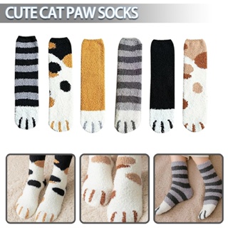 Jacansi Cat Claw Paw Socks Women Cozy Soft Fluffy Cute Warm Socks Gift for Girls