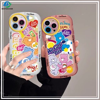 เคสโทรศัพท์มือถือแบบนิ่ม TPU ใส ลายหมีแคร์แบร์ Binteacase สําหรับ Samsung A14 A04 A04S A13 A02S A03 A03S A30S A11 A12 A51 A30 A50 A52 A20S A10S M11 M12 J7 Pro J7 Prime J4 Plus