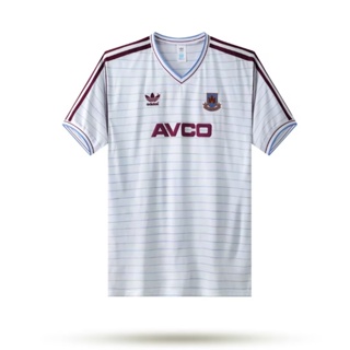 เสื้อกีฬาแขนสั้น ลายทีมชาติฟุตบอล West Ham 1986 West Ham ชุดเหย้า สไตล์วินเทจ แห้งเร็ว ไซส์ S-XXL AAA