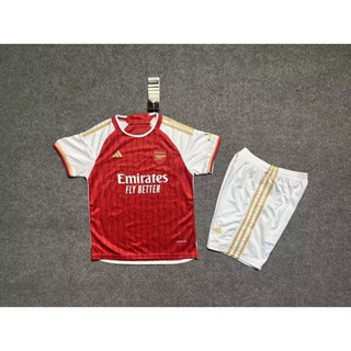 [Football Wear] 2324 New Arsenal Home ชุดเสื้อและกางเกงขาสั้น คุณภาพสูง สําหรับเด็ก