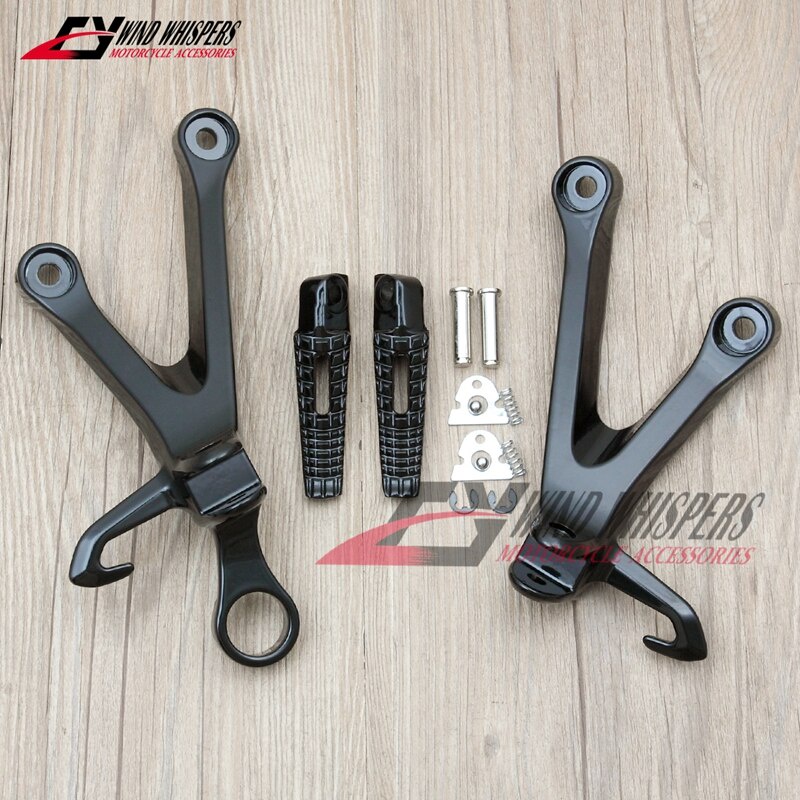 รถจักรยานยนต์อลูมิเนียมด้านหลัง Footrests หมุดเท้าขาตั้งกล้องเหยียบ stent สําหรับ SUZUKI GSX-R GSXR 