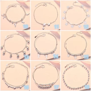 A HELLO GIRL สร้อยข้อมือเงิน S925 จี้รูปหัวใจ ดอกไม้ หลายชั้น เครื่องประดับแฟชั่น สําหรับผู้หญิง