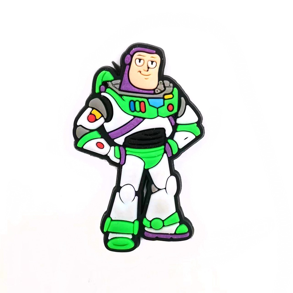 การ์ตูนน่ารัก Buzz Lightyear Series Crocs อุปกรณ์เสริม Jibbitz สําหรับ Crocs Hoes ดอกไม้สวนรองเท้าอุปกรณ์เสริมหัวเข็มขัดรองเท้าเด็กของขวัญ