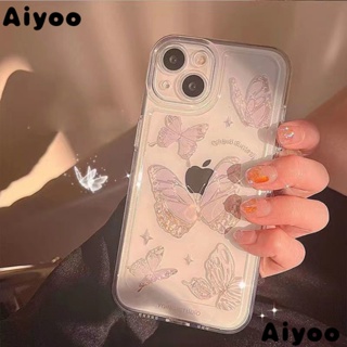 ✅เคสโทรศัพท์มือถือใส แบบนิ่ม ลายผีเสื้อ สําหรับ Apple Iphone xs Xri 14138p 12 7 11Propromax สไตล์อินเทรนด์ / WCYW แบบนุ่ม