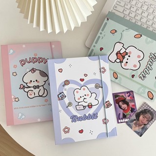 Peach A5 Cute cartoon dizzy dye dog loose-leaf photo album Hard shell star card photo storage