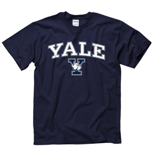 NIFแฟชั่น เสื้อยืด พิมพ์ลาย เสื้อยืด พิมพ์ลาย Yale Bulldogs Arch And Gameday Pluize สไตล์คลาสสิก สําหรับผู้ชาย