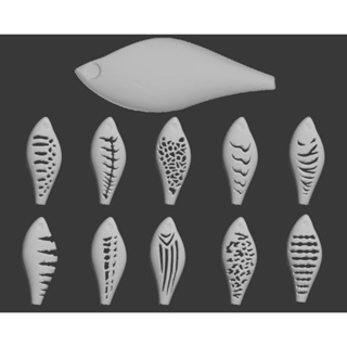 Wlure เหยื่อตกปลา พลาสติกแข็ง ลายฉลุ 3D สําหรับ Lipless UPL697