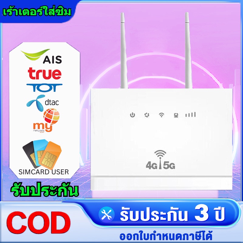 ชิปอัพเกรด เราเตอร์ wifi ใส่ซิม Router WiFi6 เราเตอร์ใส่ซิม 4G SIM 300M Wireless ใส่ซิม