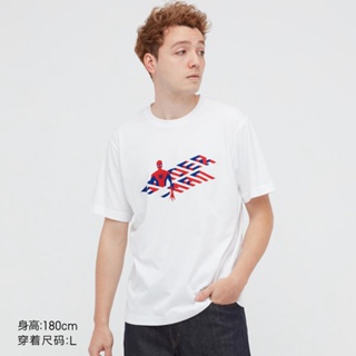 【NEW】เสื้อยืดพิมพ์ลาย Marvel Comics 43802 แฟชั่น Uniqlo