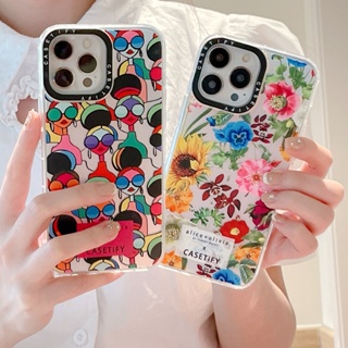 【Olivia Flower】casetify ฟิล์มอะคริลิค กันตก หลากสี สําหรับ iPhone 14 Pro Max 14 13Pro Max 12 XR X XS Max 13 11 Promax 14plus 14Pro